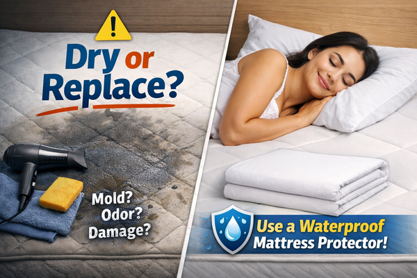 Wet Mattress Causes Mold Odor Damages. Use Waterproof  Mattress Protector 