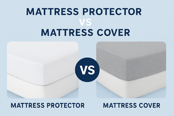 Image showing comparison between Mattress Protector Vs Mattress cover