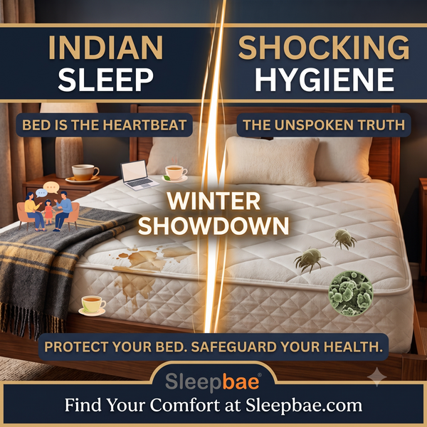 Image shows The Unspoken Truth: Indian Sleep Habits &amp; The Shocking State of Our Mattress Hygiene