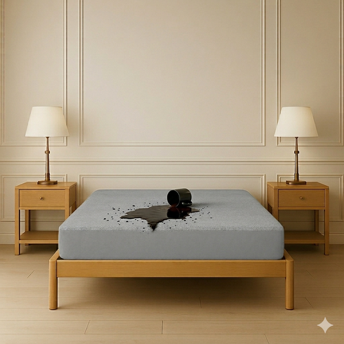 Double Size Waterproof Terry Mattress Protector  | Sleepbae India