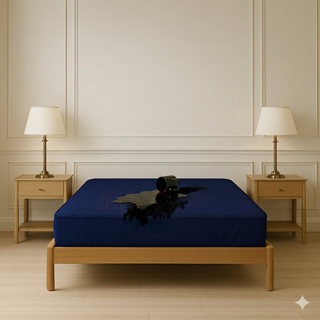 Double Size Waterproof Terry Mattress Protector  | Sleepbae India